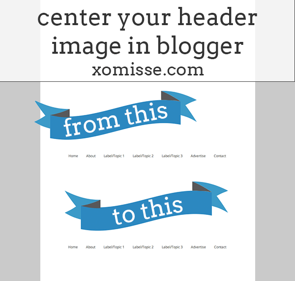 center header image in blogger