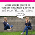 How to use image masks to combine multiple images or “float” effect