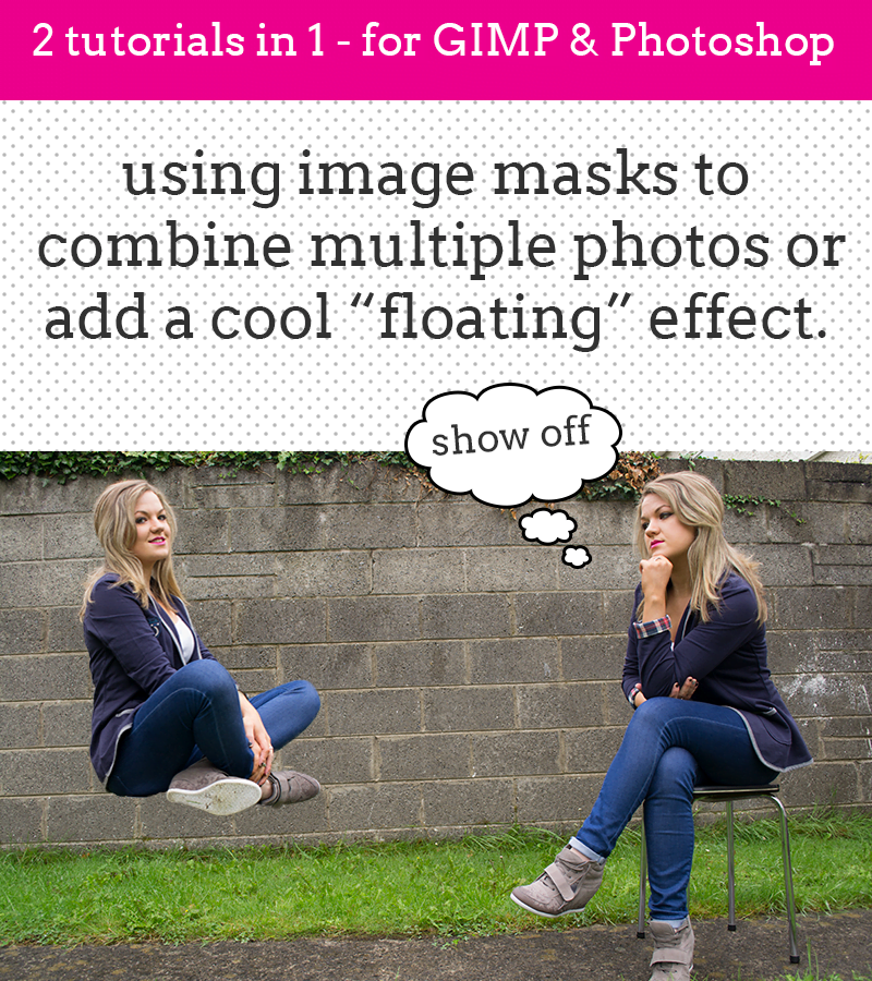 using image masks to combine multiple photos or add a cool floating effect
