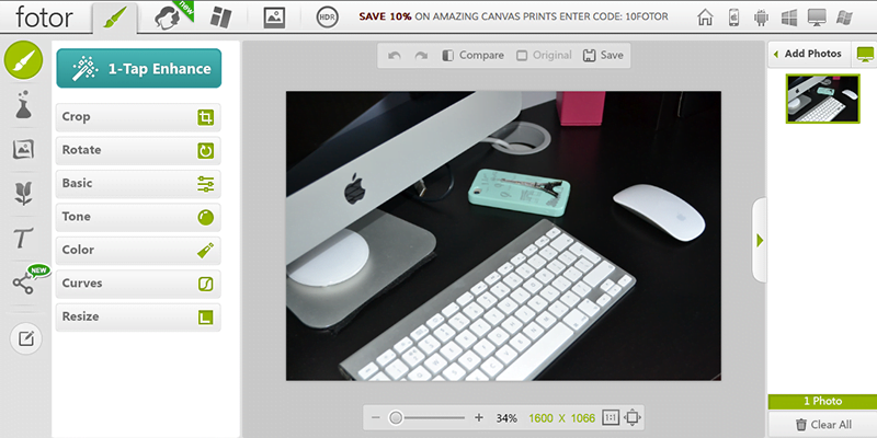 Fotor - alternatives to photoshop online