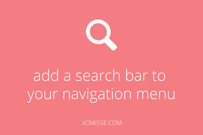 Add a search bar to your navigation menu