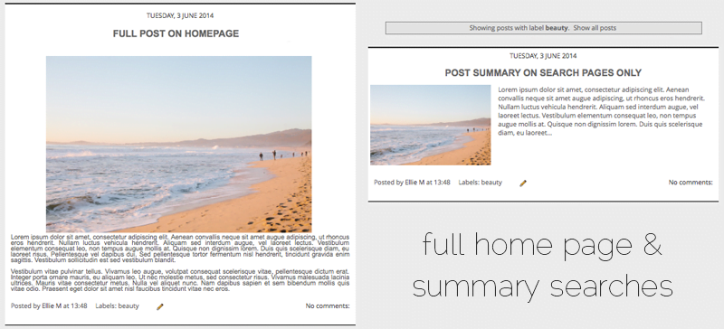 How to show post summary on search and labels pages only - for blogger