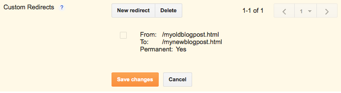 How to set up custom redirects on Blogger