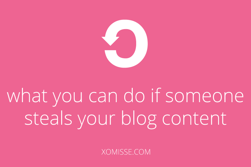What you can do if someone steals your content