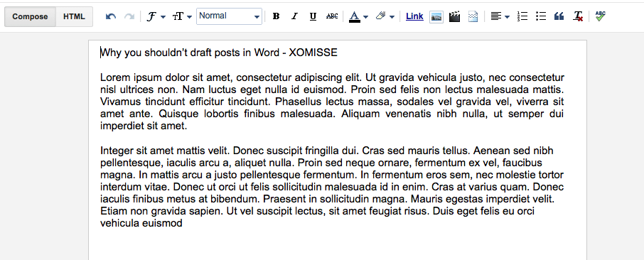 WHY YOU SHOULDN’T DRAFT BLOG POSTS USING WORD xomisse
