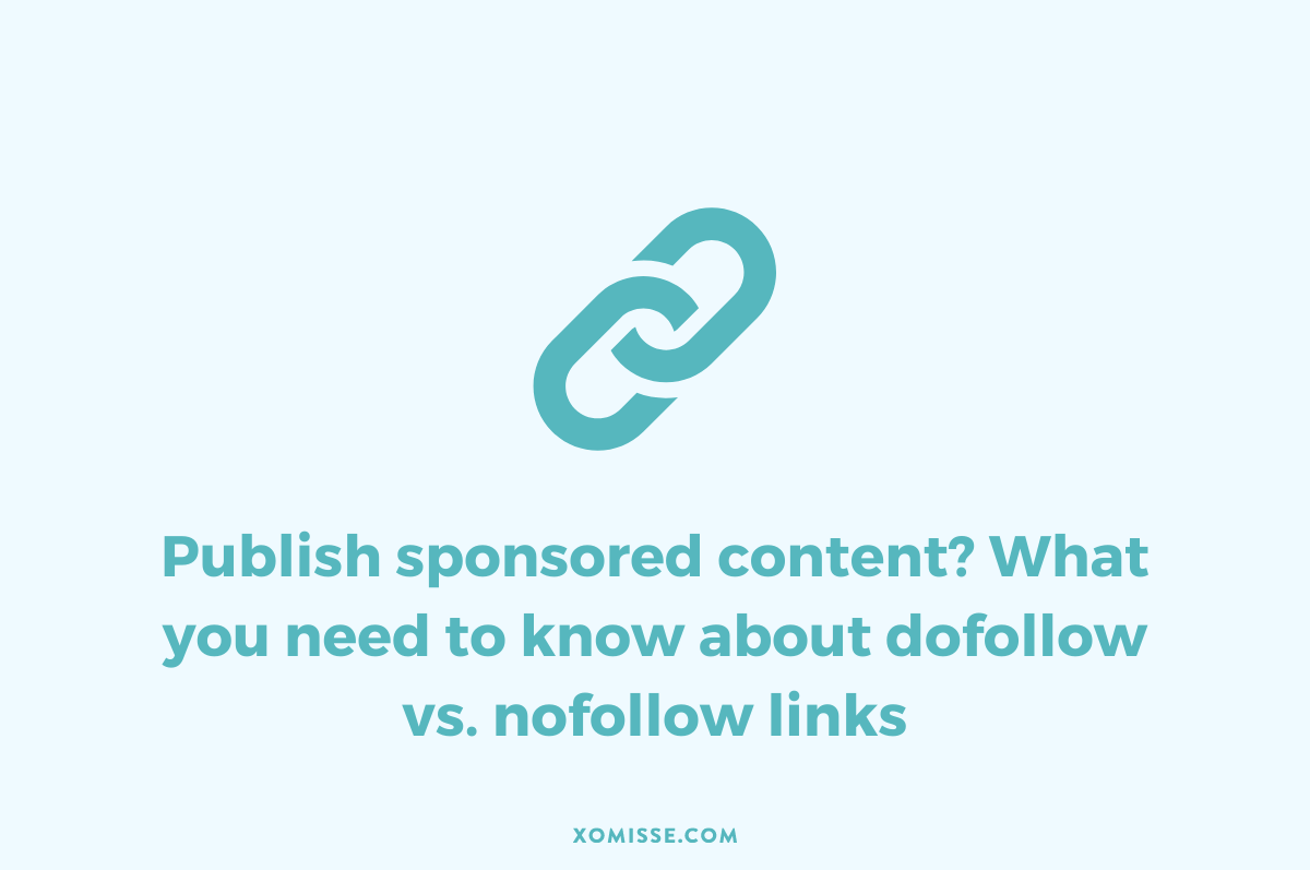 Accept sponsored content? Understanding NoFollow Links