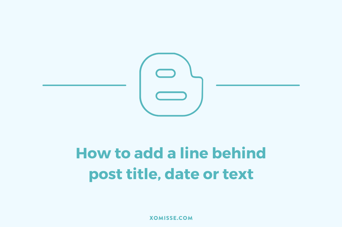 How to add a line behind post title, date or text