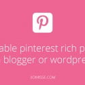 enable pinterest rich pins on blogger or wordpress