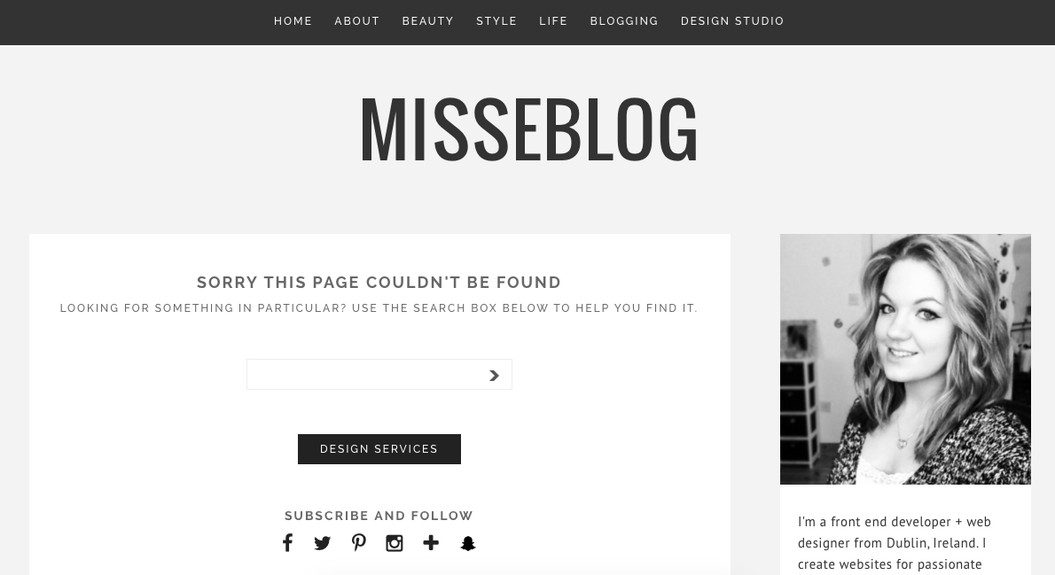 custom 404 error not found page blogger