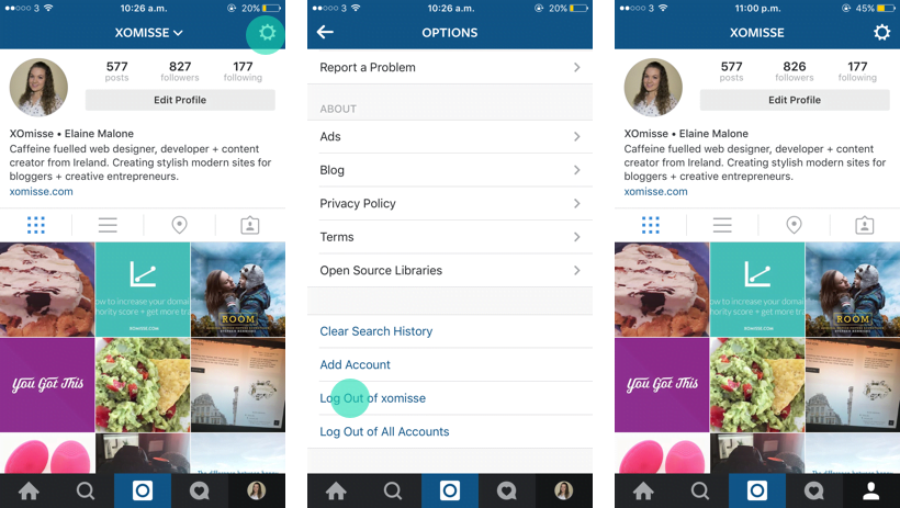 how to remove account from instagram