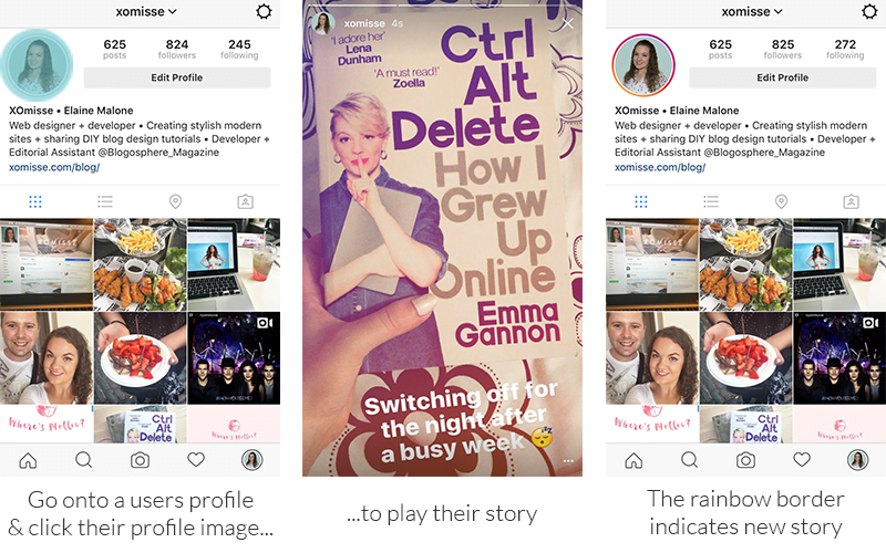 Getting started with Instagram Stories - Viewing Instagram Story from a users profile