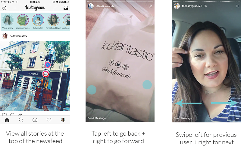 Getting started with Instagram Stories - Watching and navigating through stories