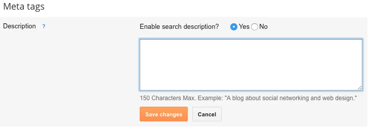 how to enable search meta description on Blogger for search engine optimisation (SEO) to increase page views and blog traffic.