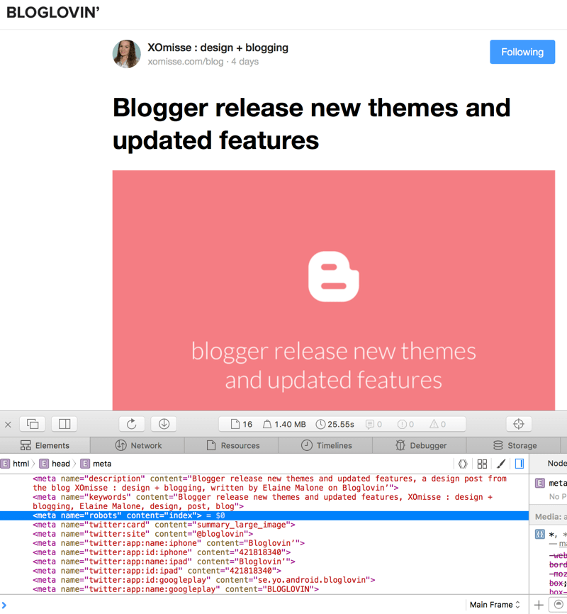 Bloglovin indexing your full posts on their site