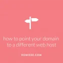 how to point domain to a different web hosting company