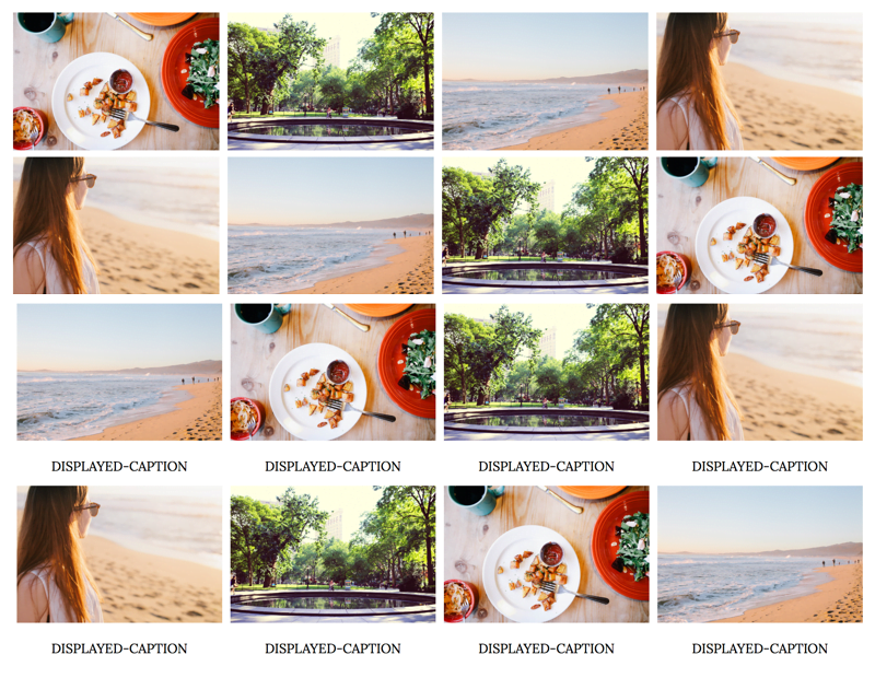 Responsive image gallery for Blogger - 4 styles