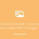 Dynamic Image Post Slider for Blogger