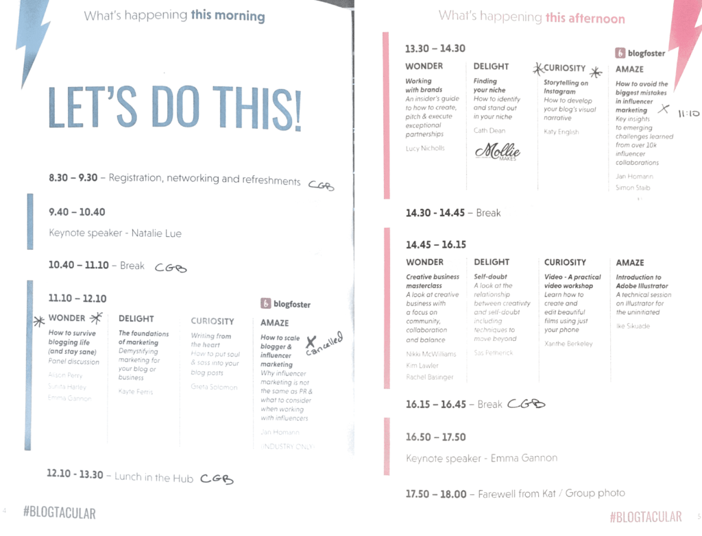 What I learned about blogging at the Blogtacular conference 2017 in London