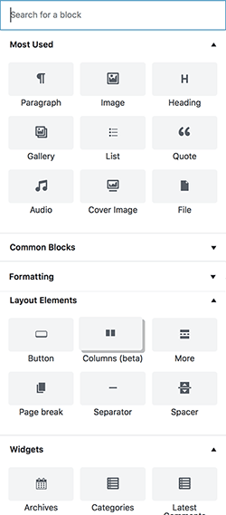 Gutenberg - Adding Blocks in WordPress