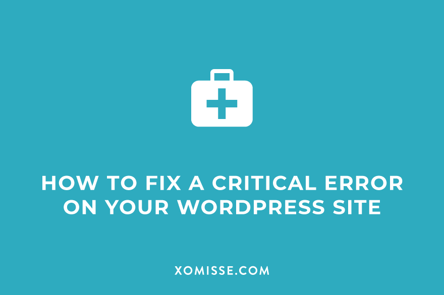 Fix the critical error on your WordPress website
