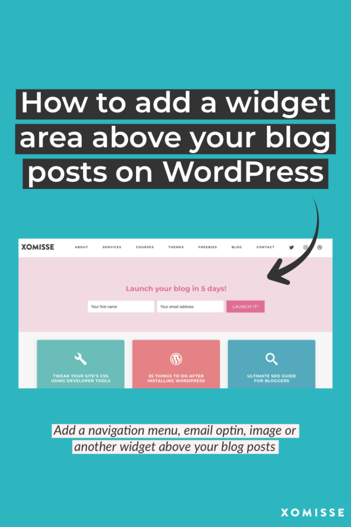 How to add a widget area above your WordPress blog posts