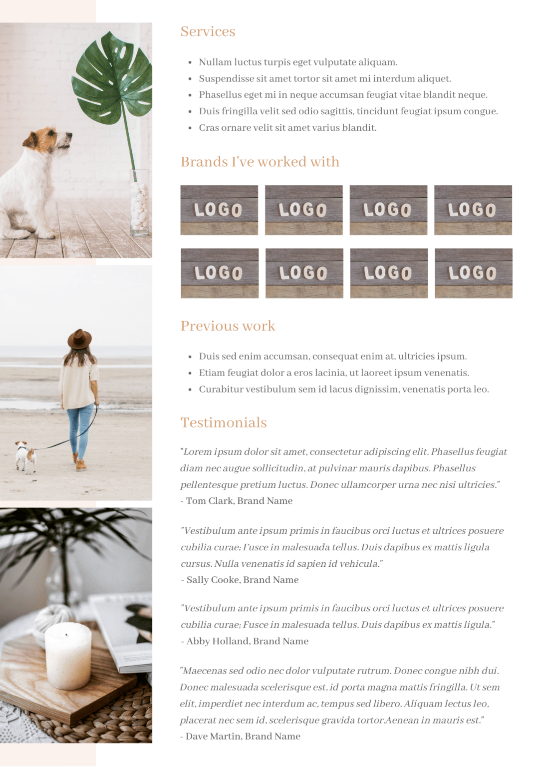Creating a media kit for your blog and social media (free Canva template)