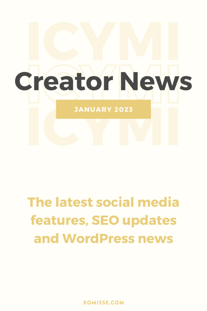 Creator News for January 2023